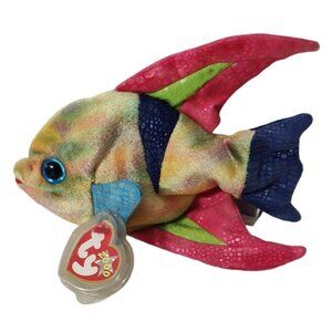 Ty Beanie Babies Aruba Fish Plush Stuffed Animal 2000 Tie Dye TAG PROTECTOR